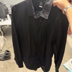 H&M Charcoal Button-Up Shirt